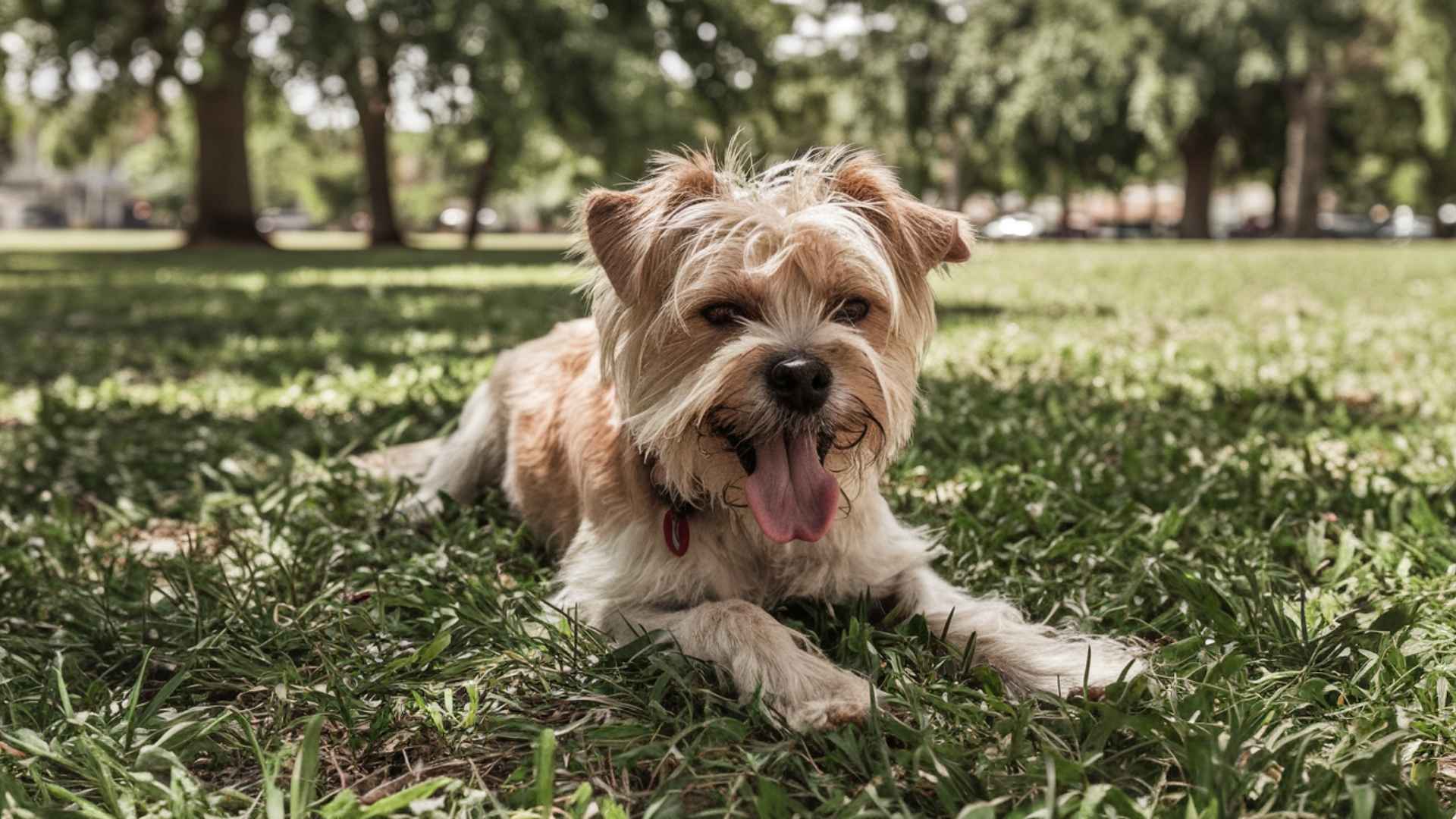 perro jadeando